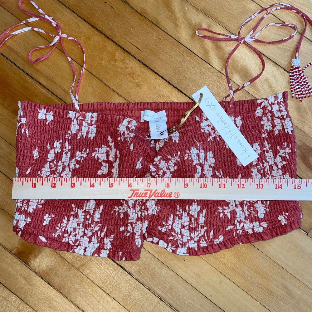 House of Harlow 1960 NWT Linen Skirt and Top Set Smocked Midi Boh… - Picture 9 of 13